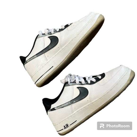 NIKE AIR FORCE 1 Remix Pack street youth unisex Shoes White Leather sneaker 6.5Y - Picture 1 of 14